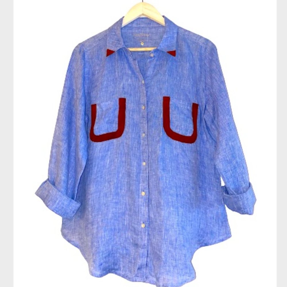 RARE Lily Pulitzer Sea View Button Down Top